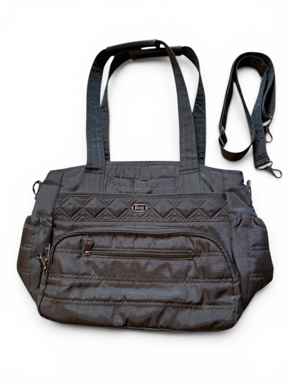 Lug Windjammer 2 crossbody tote bag black 16X 12.5